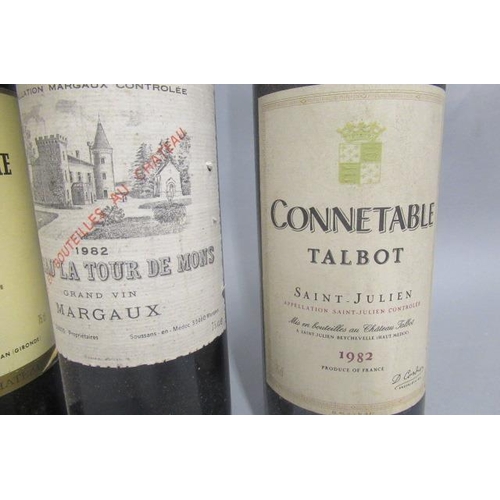 408 - 6 bottles of 1980s vintage Bordeaux, comprising 1 1982 Connetable Talbot, Saint-Julien, 1 1982 Ch, L... 