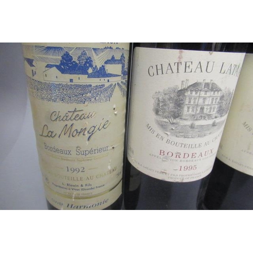 410 - 4 bottles of 1990s Bordeaux, comprising 1 1990 Ch. Granins Grand Poujeaux, 1 1992 Ch. La Mongie Bord... 