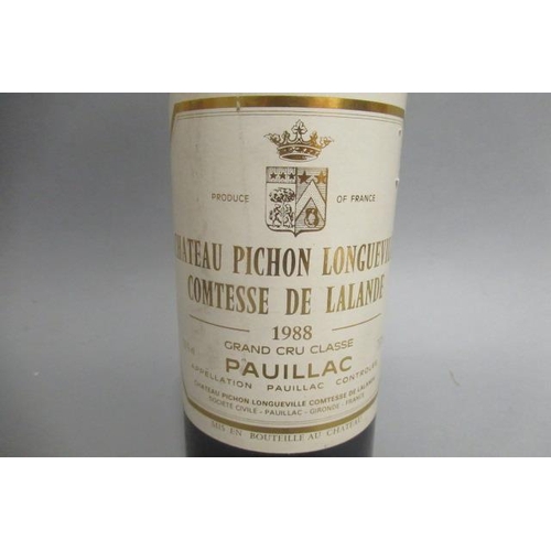 424 - 1 bottle Chateau Pichon Longueville Comtesse de Lalande, 1988, grand cru classe, pauillac