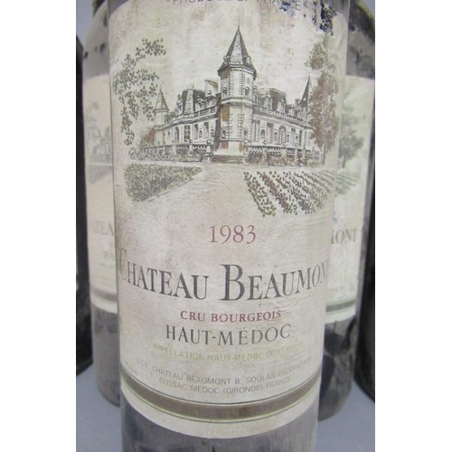 430 - 9 bottles Chateau Beaumont, 1983, cru Bourgeois, haut-medoc