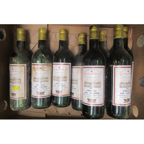 444 - 8 bottles Chateau Les Sablons, 1971, Saint Ferdinand