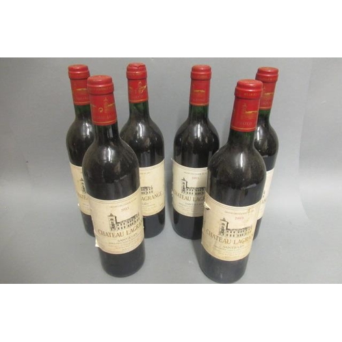 449 - 6 bottles Chateau Lagrange, 1993, Saint-Julien, grand cru classe