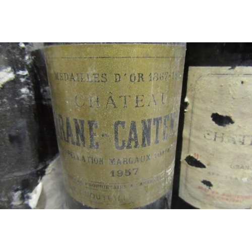 452 - 4 bottles of vintage French red, comprising 2 1974 Ch. Rahoul, Graves, 1 1957 Brane-Cantenac, Margau... 