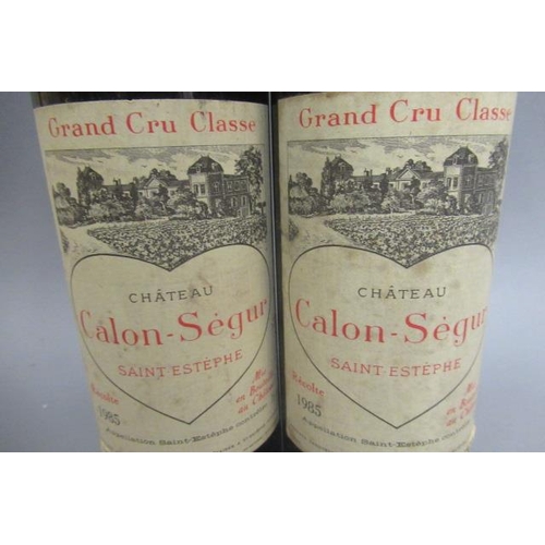 453 - 2 bottles Chateau Calon-Segur, 1985, Saint Estephe, grand cru classe