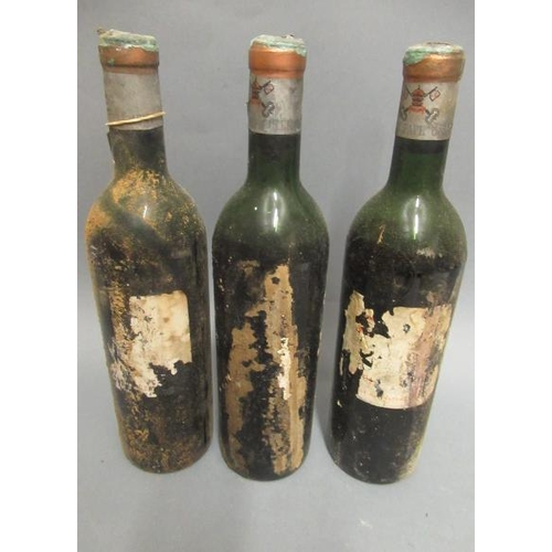 456 - 3 bottles Chateau Clement, 1961, grand cru