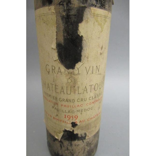 463 - 1 bottle Grand Vin de Chateau Latour, 1959, premier grand cru classe