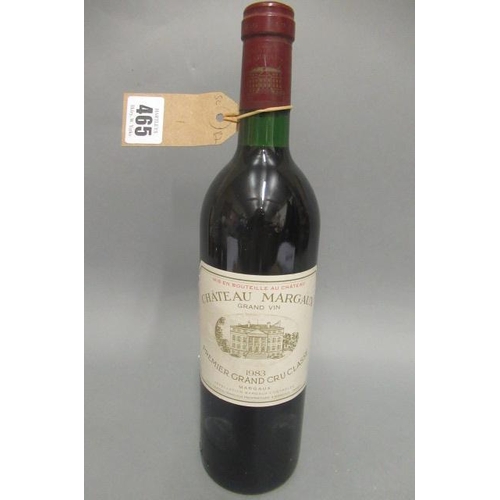 465 - 1 bottle Chateau Margaux, 1983, premier grand cru