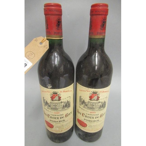 468 - 2 bottles Chateau La Croix de Gay, 1985, pomerol, grand vin