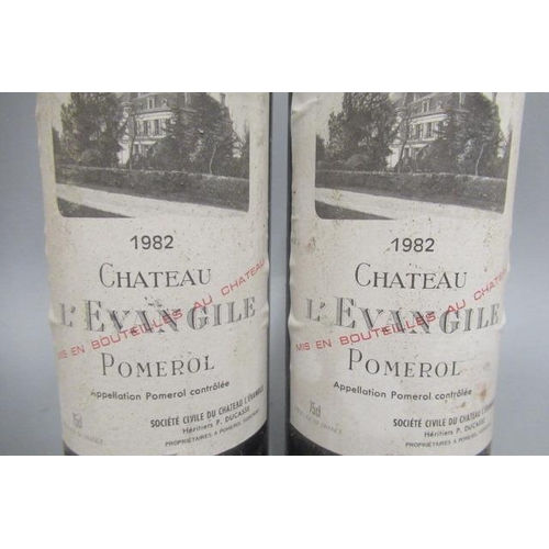 473 - 2 bottles Chateau L'Evangile, 1982, pomerol