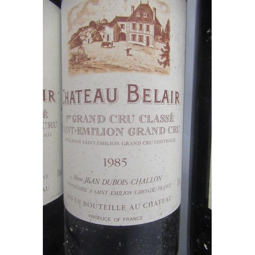 476 - 3 bottles Chateau Belair, 1985, Saint-Emilion, 1er grand cru classe