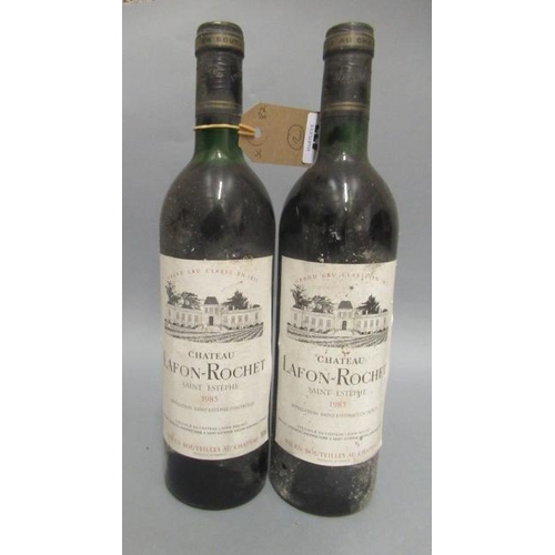 477 - 2 bottles Chateau Lafon-Rochet, 1985, Saint-Estephe, grand cru classe