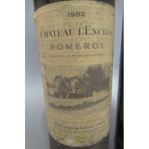 481 - 3 bottles of red Bordeaux, comprising 1 1982 Ch. D'Issan, Margaux, 1 1982 Ch. L'Enclos, pomerol, and... 