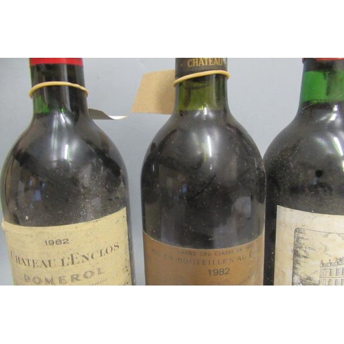 481 - 3 bottles of red Bordeaux, comprising 1 1982 Ch. D'Issan, Margaux, 1 1982 Ch. L'Enclos, pomerol, and... 