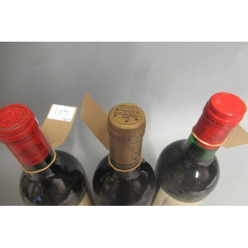 481 - 3 bottles of red Bordeaux, comprising 1 1982 Ch. D'Issan, Margaux, 1 1982 Ch. L'Enclos, pomerol, and... 