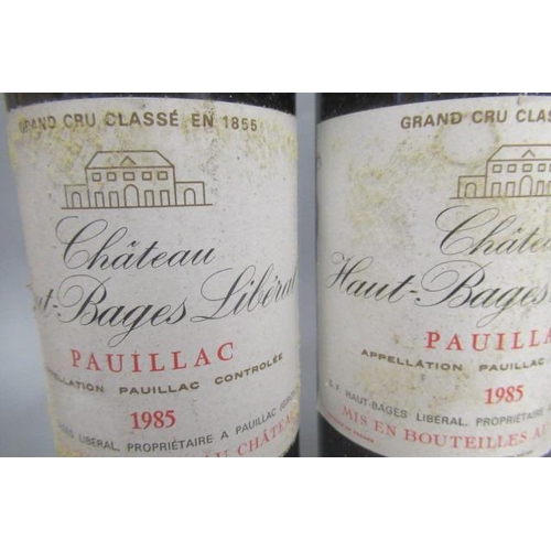 483 - 2 bottles Chateau Haut-Bages Liberal, 1985, pauillac, grand cru classe