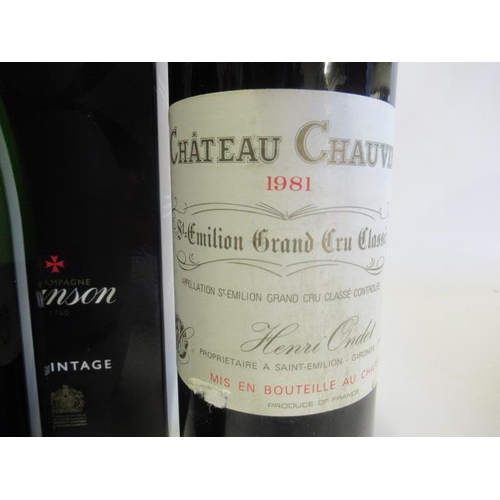 5 - One bottle 1981 Chateau Chauvin, St Emilion Grand Cru Classe, together with a boxed 2009 Lanson 