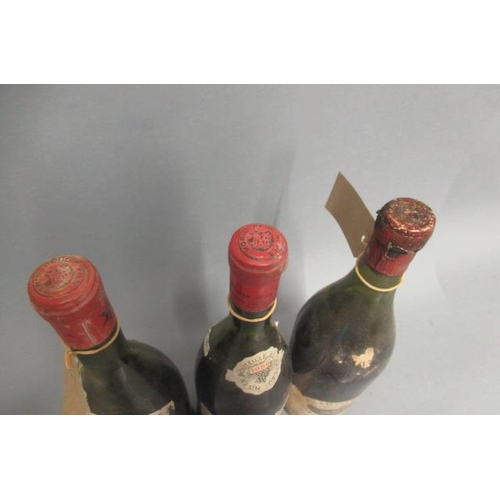 559 - 2 bottles Chateau de Latour, 1959, Nuits Saint Georges, together with 1 Corton, 1959, Regnier