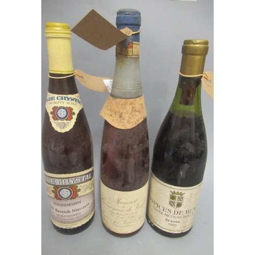 561 - 1 bottle vintage Muscat de Beaumes de Venise, 1 bottle 1966 Hospices de Beaune (cork dropping), and ... 