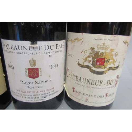 565 - 4 bottles of Rhone, comprising 1 bottle 2010 and 1 2003 Chateauneuf-Du-Pape, Roger Sabon, 1 2007 Cha... 