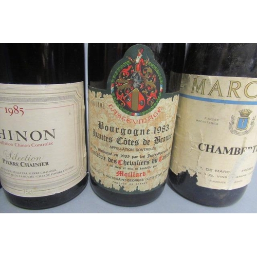 566 - 6 bottles of red Burgundy, comprising 2 bottles 2014 Domaine Pardon, 1 1969 Chambertin, Marcilly, 1 ... 