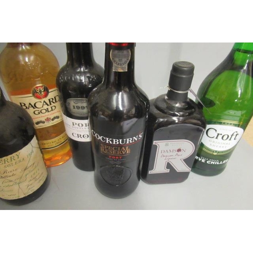 68 - 12 bottles of mixed  alcohol,  including 1 Pemartin Solera 1914 Sherry, 1 Cockburns special reserve ... 