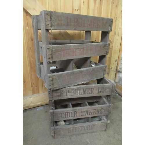 70 - 2 antique H. P. Bulmer Ltd. of Hereford cider crates