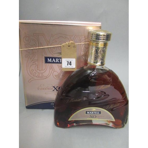 74 - 1 bottle Martell XO Extra Old cognac, boxed