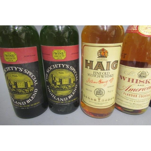 80 - 5 bottles of whisky & liqueur, comprising 2 bottles 1970s 