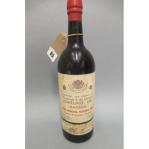 85 - 1 bottle 1861 Lomelino Ldo Madeira, old sercial solera