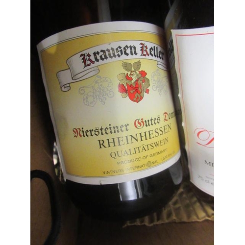 380 - 9 bottles of European wine, comprising 2 magnums Niersteiner Gutes Domtal Rheinhessen, 1 1967 Barolo... 