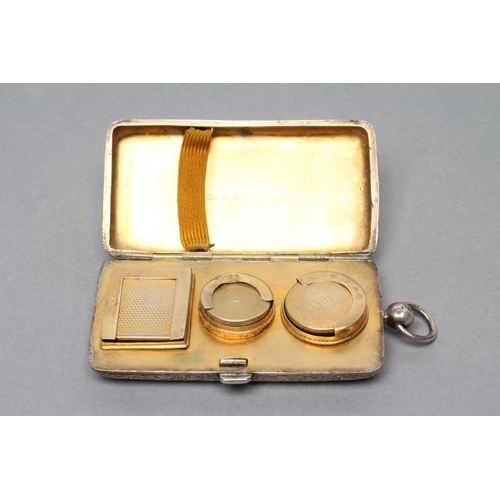 120 - A LATE VICTORIAN SILVER STAMP, SOVEREIGN AND CIGAR CASE, maker Saunders & Shepherd, Birmingham 1897,... 