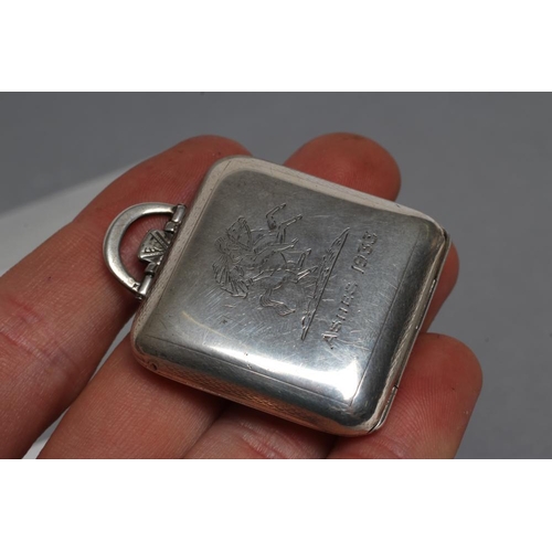 121 - 1932-1933 BODYLINE ASHES TOUR, an Art Deco silver cased travelling/fob watch, the wavy engine turned... 