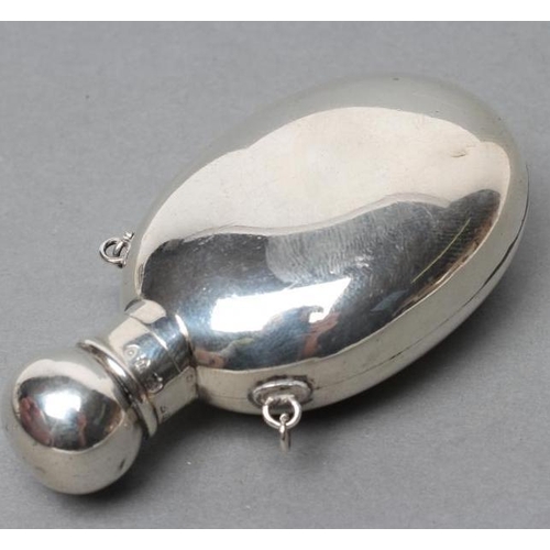 127 - A LATE VICTORIAN SILVER SCENT BOTTLE, maker Sampson Mordan, London 1894, of flattened ovoid form wit... 