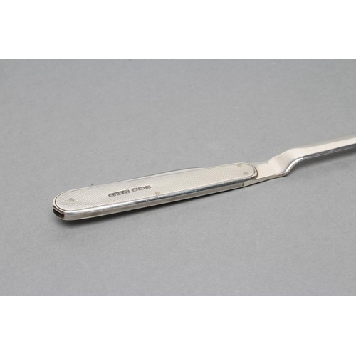 145 - A SILVER PAPER KNIFE/PEN KNIFE, maker Harrison Fisher & Co., retailed by Dunhill, Sheffield 1949, wi... 