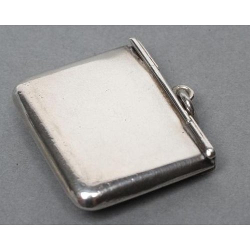 170 - A SILVER NOVELTY STAMP CASE, maker Crisford & Norris, Birmingham 1912, the hinged envelope with flor... 