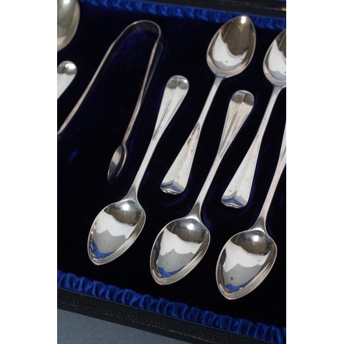 183 - A SET OF TWELVE LATE VICTORIAN COFFEE SPOONS, maker Aldwinckle & Slater, London 1894, in rat-tail pa... 