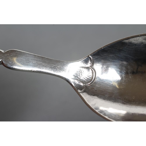 262 - A GEORG JENSEN SPOON, stamped 925 S, 21, George Stockwell import marks London 1931, in Blossom patte... 