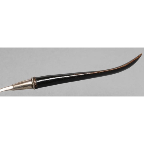 281 - A FISH SLICE, North European, c.1834, the shaped blade with pierced arcading enclosing an oval panel... 