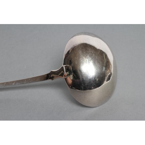 284 - A LATE GEORGE III SOUP LADLE, maker's mark HS, London 1812, in Fiddle pattern, engraved 