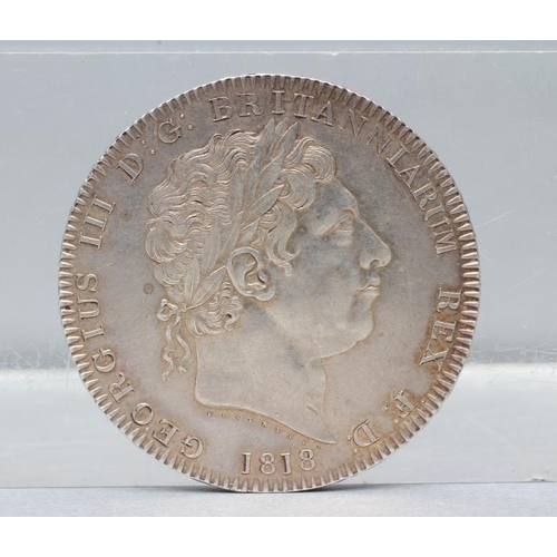 307 - A GEORGE III CROWN, 1818 (A/UNC) (Est. plus 21% premium inc. VAT)