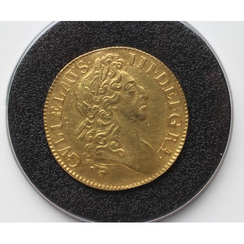 322 - A WILLIAM III GOLD GUINEA, 1701, in Royal Mint sealed case (Est. plus 17.5% premium)