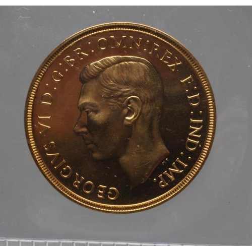 325 - A GEORGE VI GOLD £2, unmilled edge,1937, 16g (Illustrated)