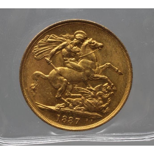 326 - A VICTORIA GOLD JH £2, 1887, 16g (Est. plus 17.5% premium)