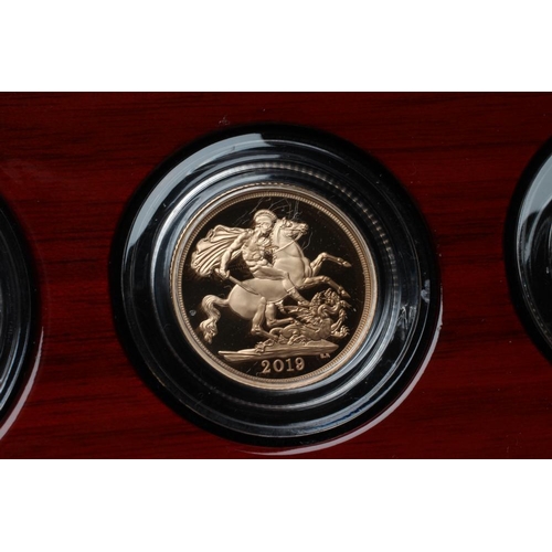 332 - THE 2019 UK GOLD PROOF THREE COIN SOVEREIGN SET, comprising £2, sovereign and half sovereign in pers... 