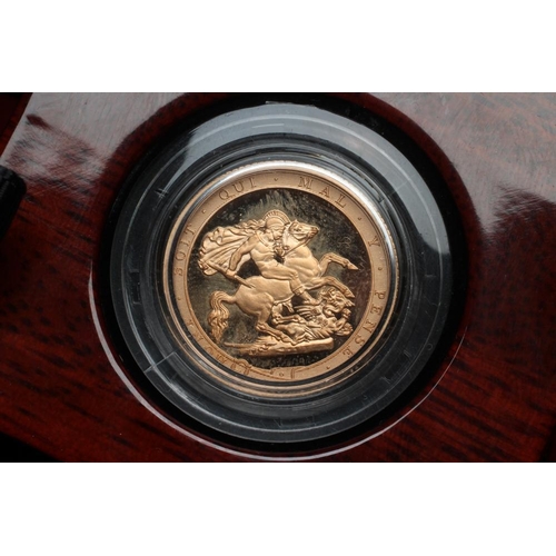 337 - THE PIEDFORT GOLD PROOF DOUBLE SOVEREIGN, 2017, in perspex capsule, certificate No.2153, cased and b... 