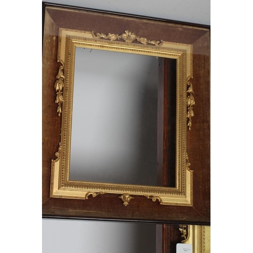 539 - A VICTORIAN GILT GESSO PICTURE FRAME of earred oblong form with pierced scroll surmount hanging flor... 