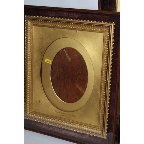 539 - A VICTORIAN GILT GESSO PICTURE FRAME of earred oblong form with pierced scroll surmount hanging flor... 