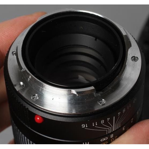 544 - A LEICA SUMMARIT-M LENS, 1:25/75, E46, 4058607, with end caps and leather Contax case (Est. plus 21%... 