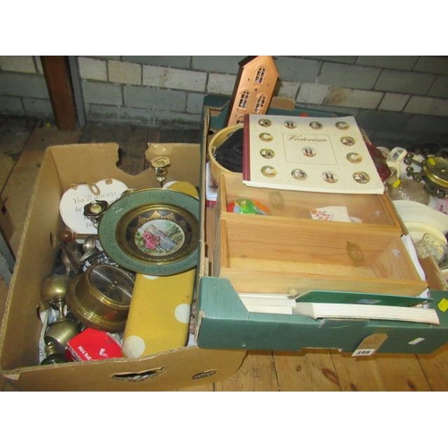 396 - TWO BOXES OF MISCELLANEOUS ITEMS