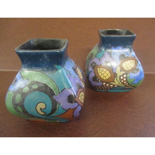 417 - PAIR OF STUDIO POTTERY VASES